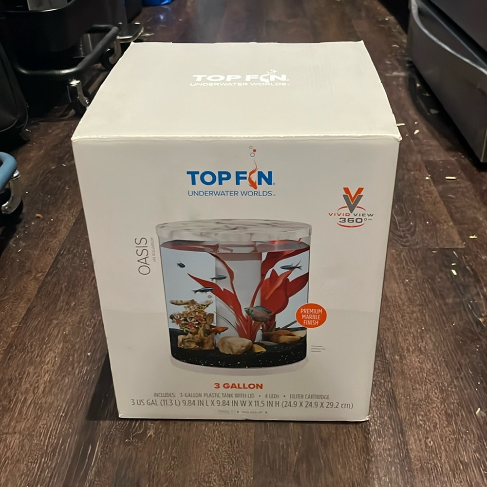 3 gallon 360 view fish tank